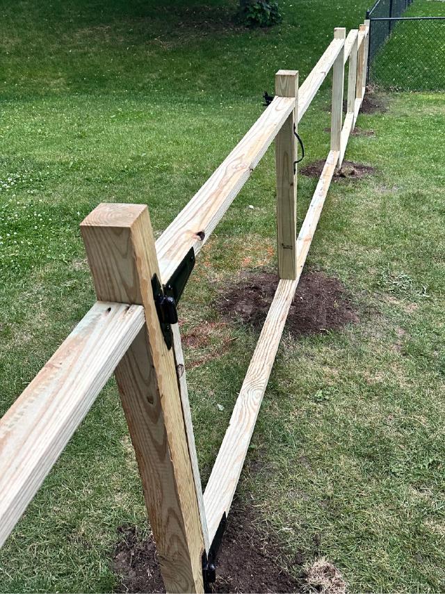 Gate side after paint applied