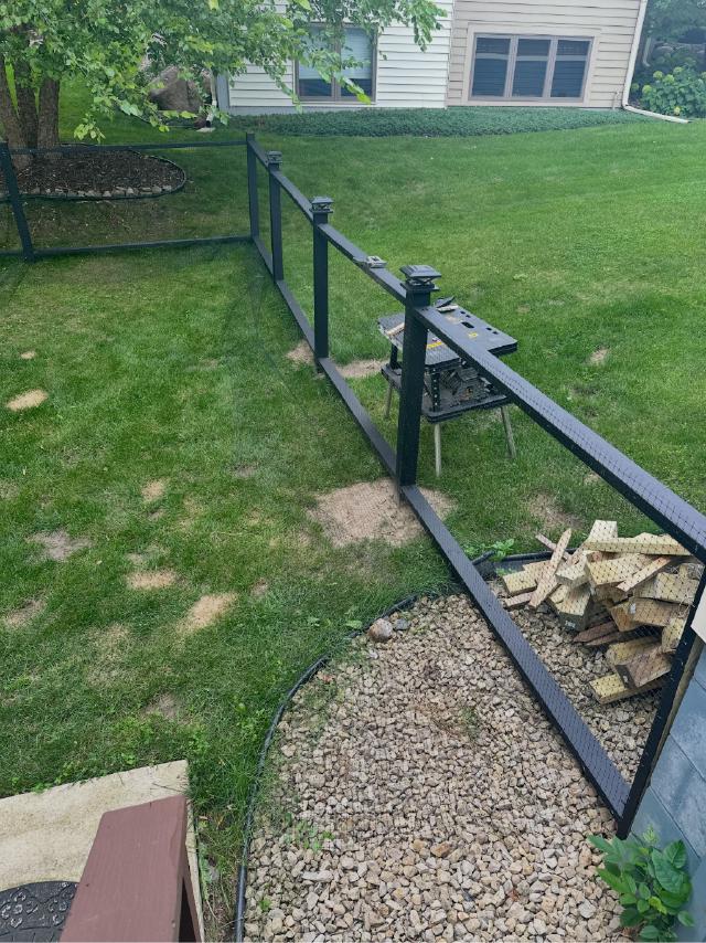 Netting applied and ready to trim