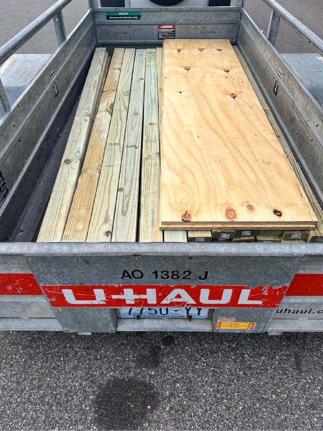 Stack of 2x4s at the Menards lumber yard